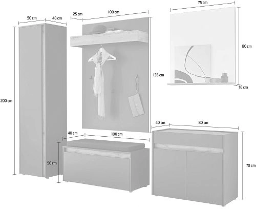 Прихожая Анси-5 Белый - фото 4