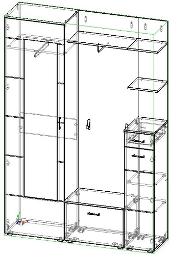 Прихожая Белая Роза-8 МДФ - фото 2