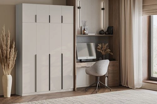 Шкаф распашной Марсель-4 с антресолью Кашемир - фото 1