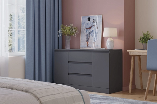 Комод Стефани Мальм-25 Графит - фото 1