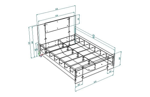 Кровать Муна, ширина-160 - фото 3