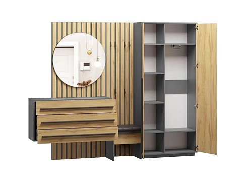 Прихожая Неаполь-5 Графит - фото 2