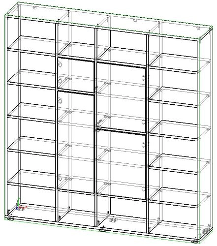 Стеллаж Куб-3 Венге Кашемир Белый МДФ - фото 2