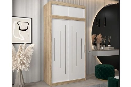 Шкаф-купе Валмиера-2А NEW Дуб Сонома/Белый - фото 1