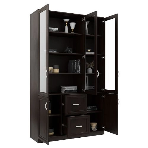 Шкаф Библиотека Библиограф 3.4 Рельеф Венге - фото 2