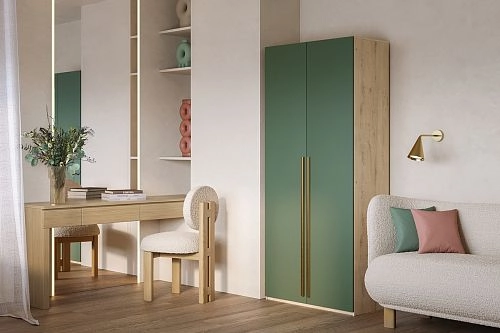 Шкаф распашной Микос МДФ-2 Шарли green - фото 1