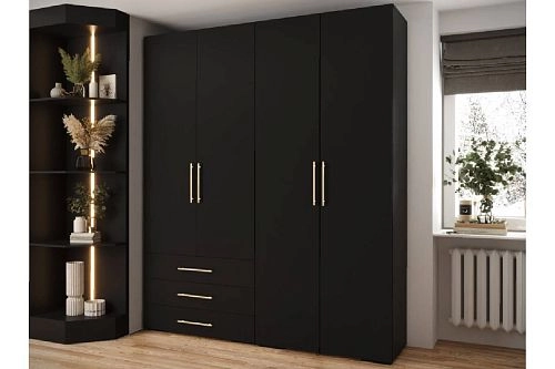 Шкаф распашной Лавис-4 Черный - фото 1