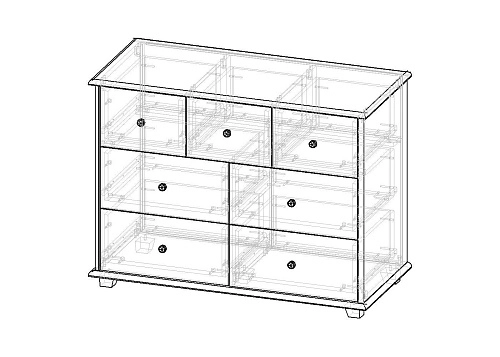 Комод Луиза-1 Классик МДФ Белый - фото 2