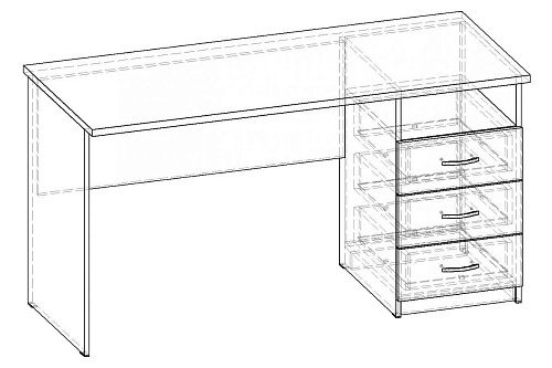 Письменный стол Лидер-3 1400 СП.005.1400-01 - фото 2