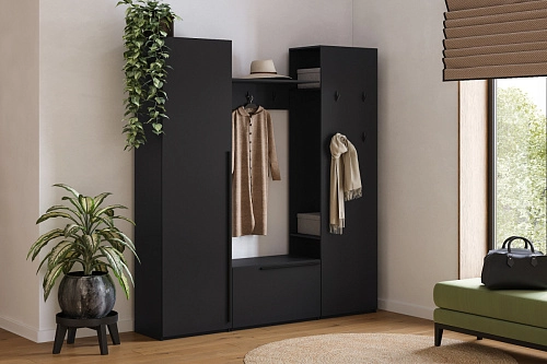 Прихожая Лорена Пакс-4 Черный - фото 1