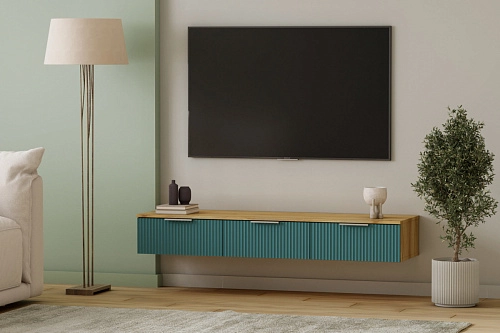 ТВ тумба Салерно 3 Аквамарин - фото 1