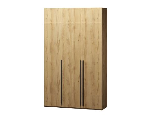 Шкаф распашной Лорена Пакс-3 с антресолью Дуб Золотистый - фото 2