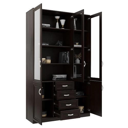 Шкаф Библиотека Библиограф 3.8 Рельеф Венге - фото 2