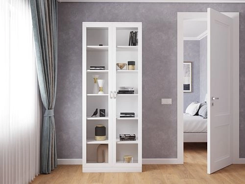 Книжный шкаф Библиограф 2.1 Квадро Белый - фото 1