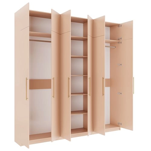 Шкаф распашной Калифорния-6 с антресолью Сатин - фото 3