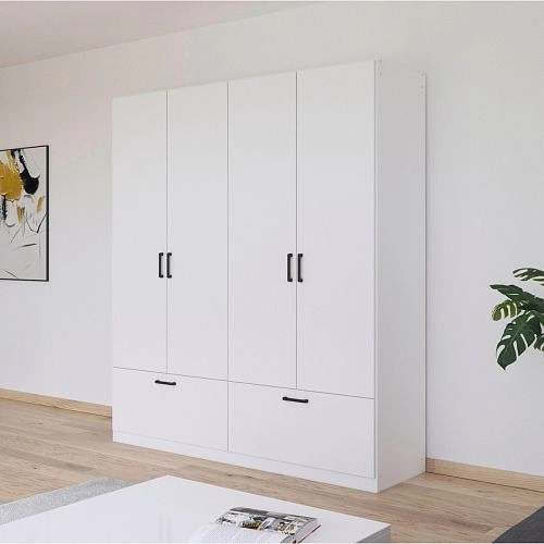 Шкаф распашной Бари-3 Белый - фото 1