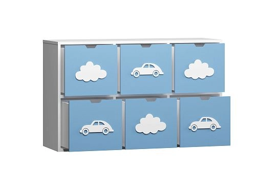 Стеллаж KIDS 13 Пастельно-Синий - фото 3