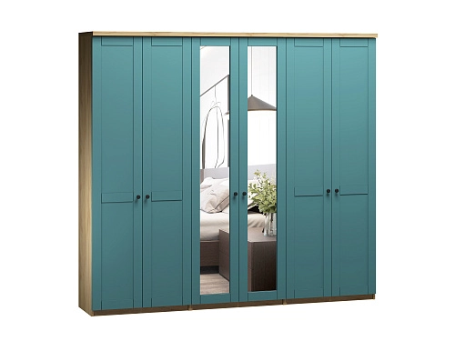 Шкаф распашной София РАХ-4 МДФ Аквамарин - фото 2