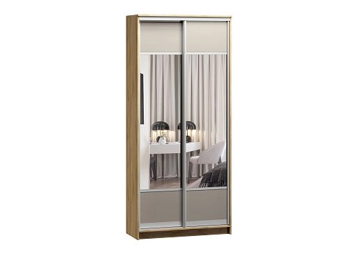 Шкаф-купе Борнео-2.6 Дуб Золотистый/Серебро - фото 2