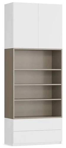 Стеллаж Олли-3 с дверцей Кобальт Серый - фото 2