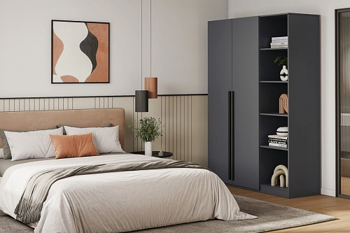 Шкаф распашной Лорена Пакс-2.1 Графит - фото 1