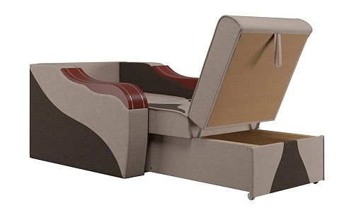 Кресло-кровать Вестерн Lega cream-Lega chocolate - фото 5