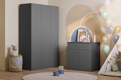 Стенка детская Стрекоза-8 Графит - фото 1