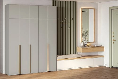 Шкаф распашной Эдинбург-5 с антресолью Кашемир - фото 1