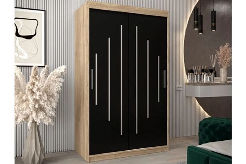 Шкаф-купе Валмиера-2 NEW Черный/Белый - фото 1