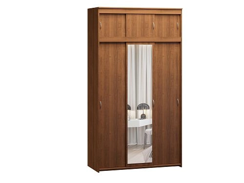 Шкаф-купе Миллениум-3 с антресолью Орех Экко - фото 2