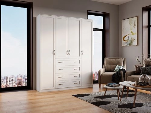 Шкаф распашной Стелла-5 Белый - фото 1