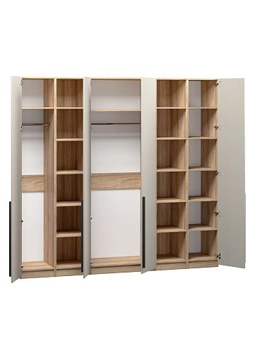 Шкаф распашной Хейсон-13 Кашемир Блэквуд Ячменный - фото 4