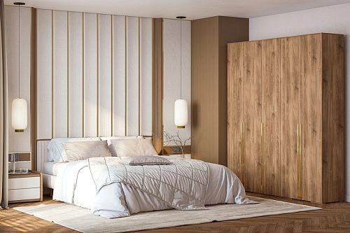 Шкаф распашной Эдинбург-5 Дуб Кастелло коньячный - фото 1