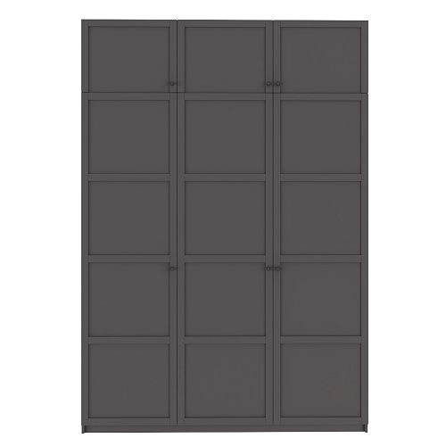 Шкаф распашной Скаген-3 с антресолью Графит - фото 3