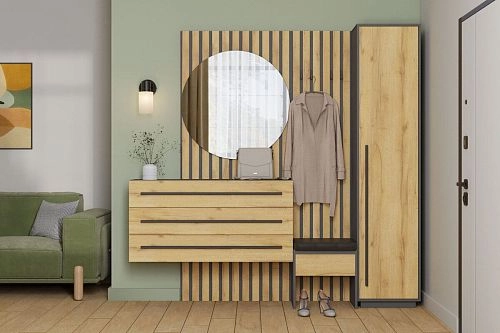 Прихожая Неаполь-3 Графит - фото 1