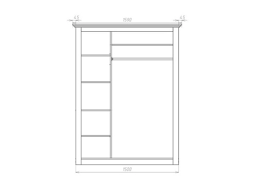 Шкаф-купе Классика-9 МДФ - фото 4