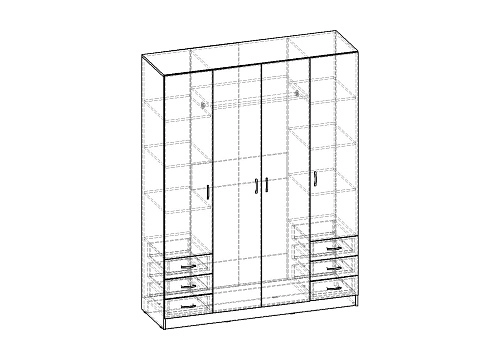 Шкаф распашной Рио-4.4 - фото 4