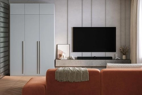 Шкаф распашной Лорена Бест-3 с антресолью Серый Камень - фото 1