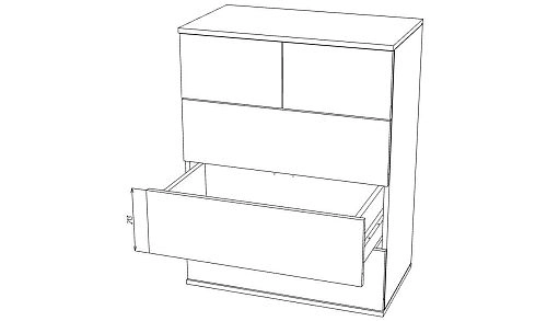 Комод Марвин Йорк 21 фрезеровка 2 Графит - фото 3