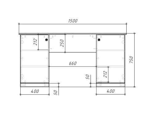 Письменный стол Скарабей-4 Аквамарин - фото 3