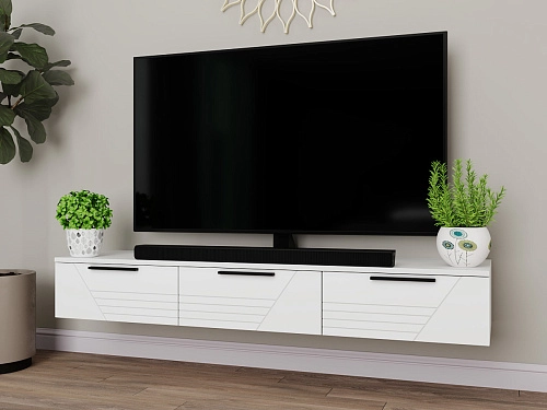 ТВ тумба подвесная Синтра 1 Белый - фото 1