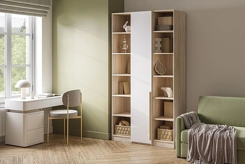 Шкаф распашной Хейсон-29 Белый Дуб Сонома - фото 1