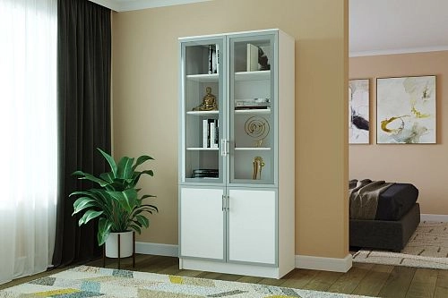 Книжный шкаф Альма-9 Белый - фото 1