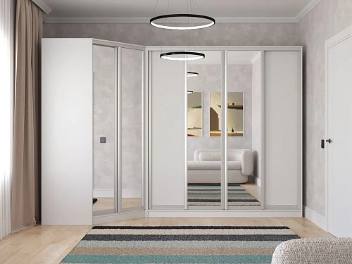 Шкаф угловой Ромео-4 Белый - фото 1