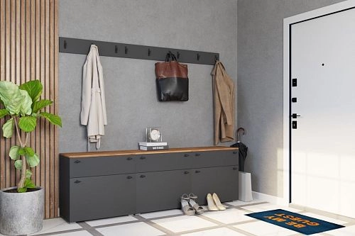 Прихожая Квели 3 Графит - фото 1