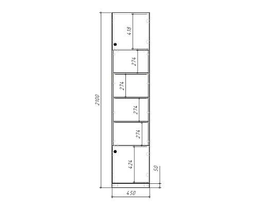 Пенал Банни-2 Черный Агат - фото 4