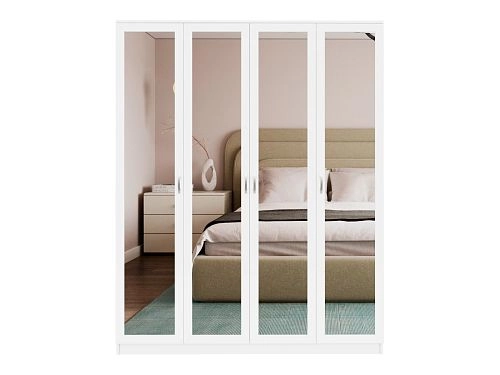 Шкаф распашной Стелла-2 Белый - фото 3