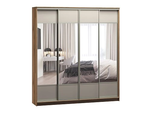 Шкаф-купе Борнео-4.6 Дуб Делано/Слоновая Кость - фото 2