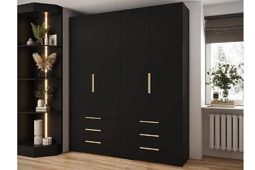 Шкаф распашной Мори-9 Черный - фото 1