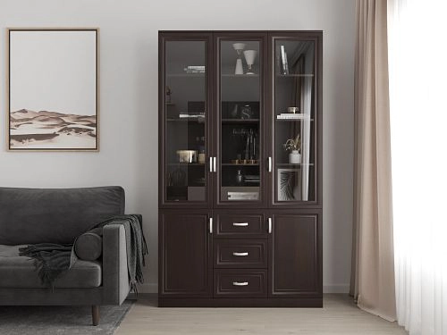 Шкаф Библиотека Библиограф 3.6 Рельеф Венге - фото 1